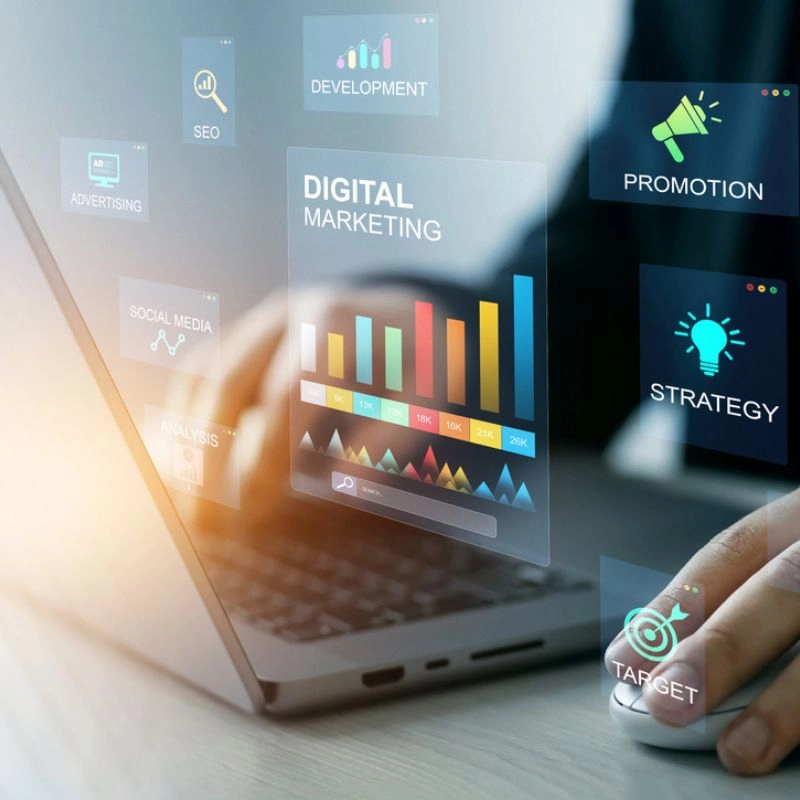 Promozione di prodotti e servizi con social media, email, sito web e canale di ricerca. Promozione di prodotti e servizi con social media, email, sito web e canale di ricerca.